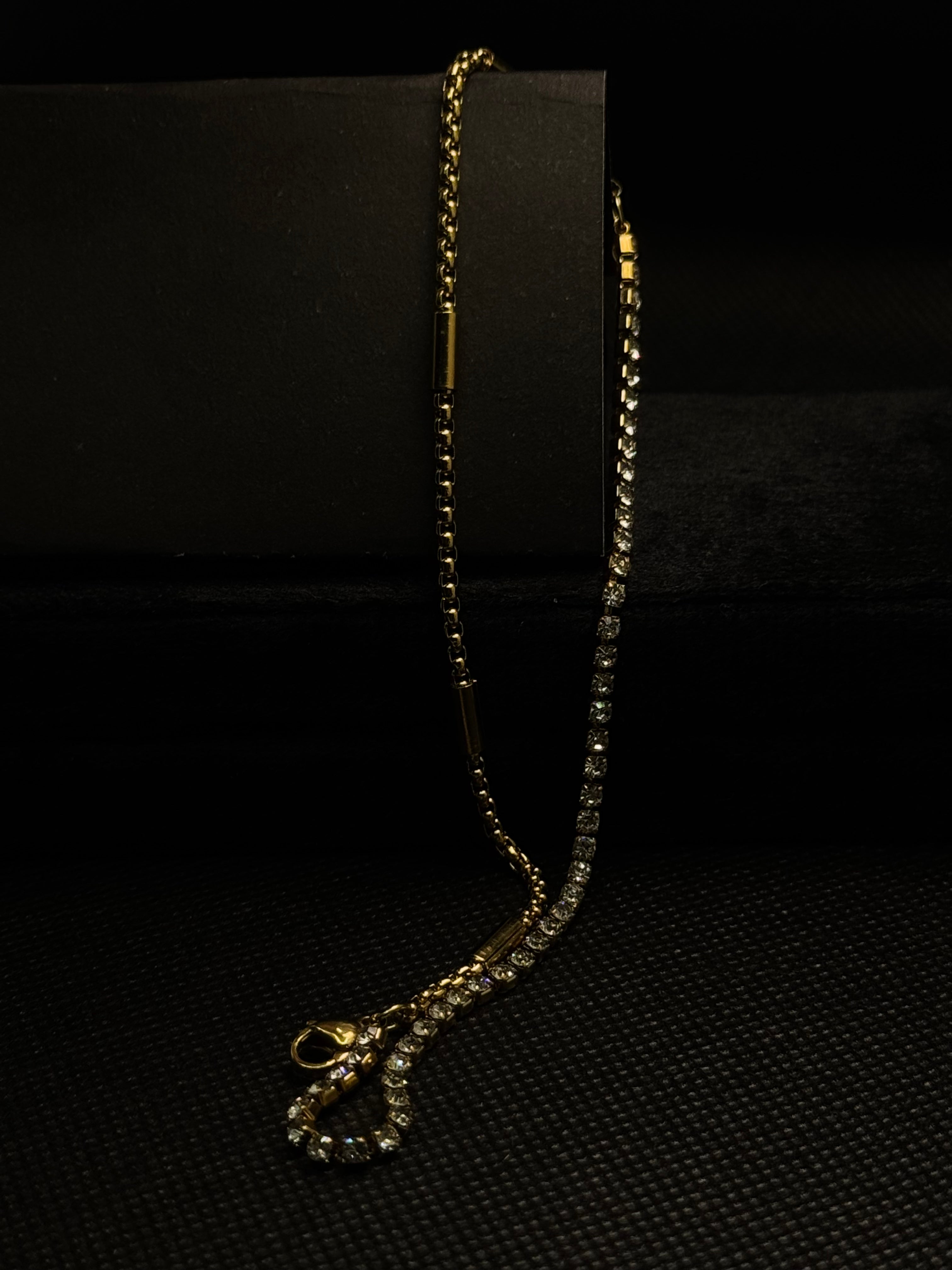 The '' Duality '' Crystal & Gold Link Bracelet