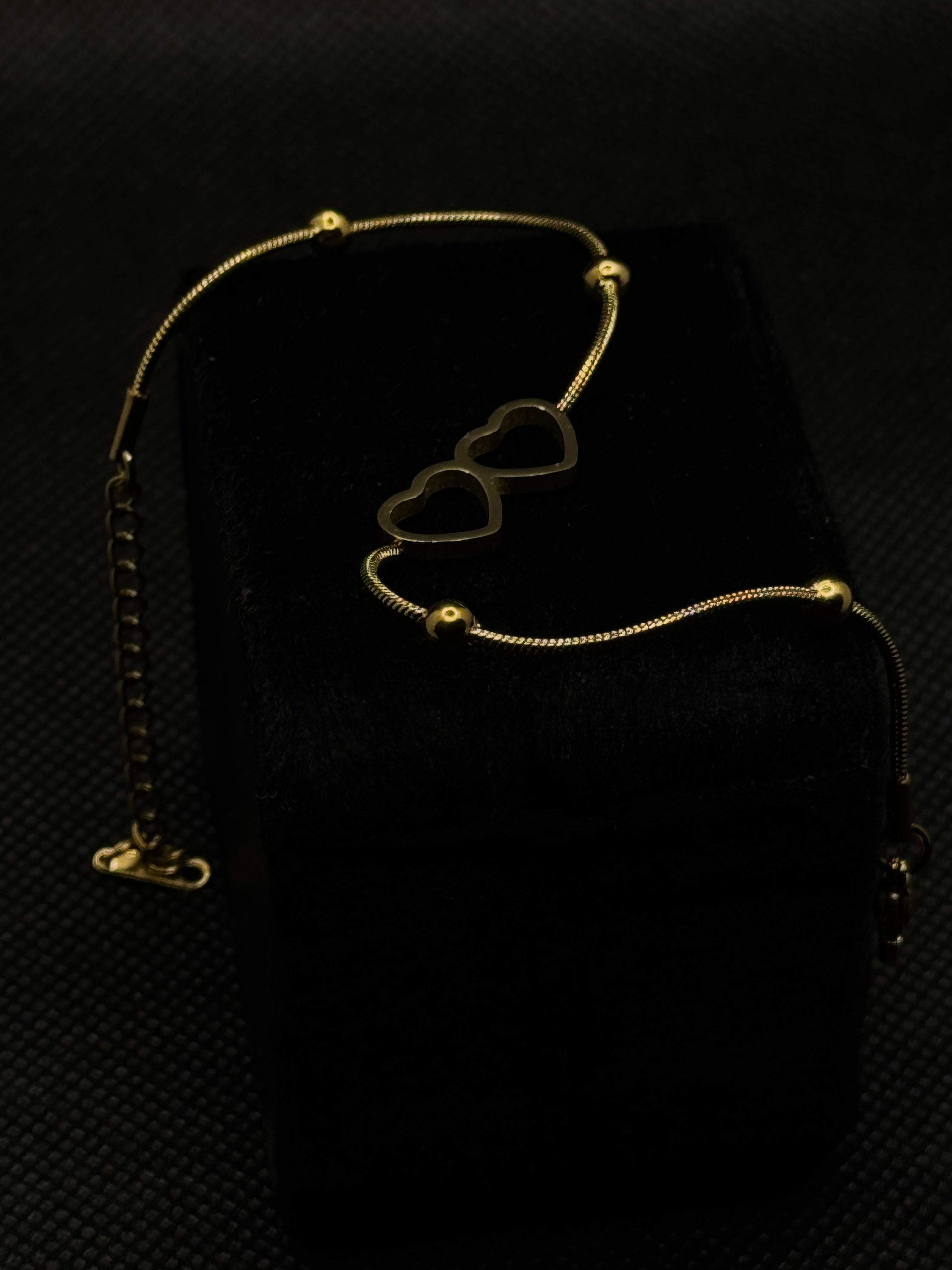 The  ''Inseparable'' Double Heart Bracelet