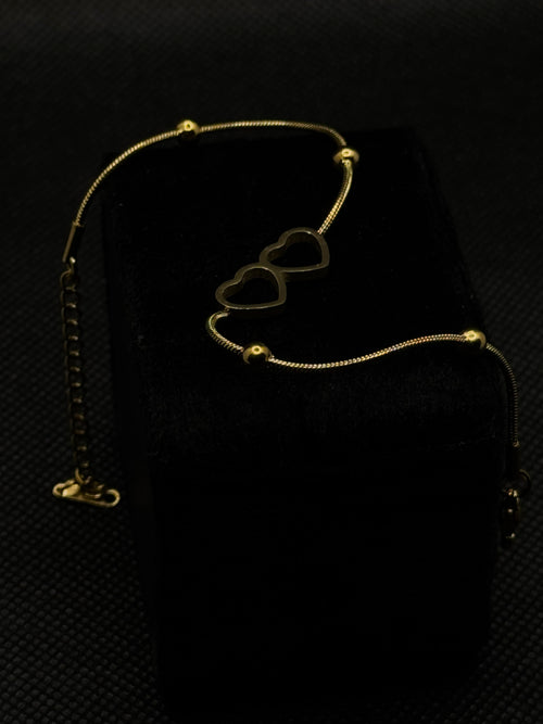 The  ''Inseparable'' Double Heart Bracelet