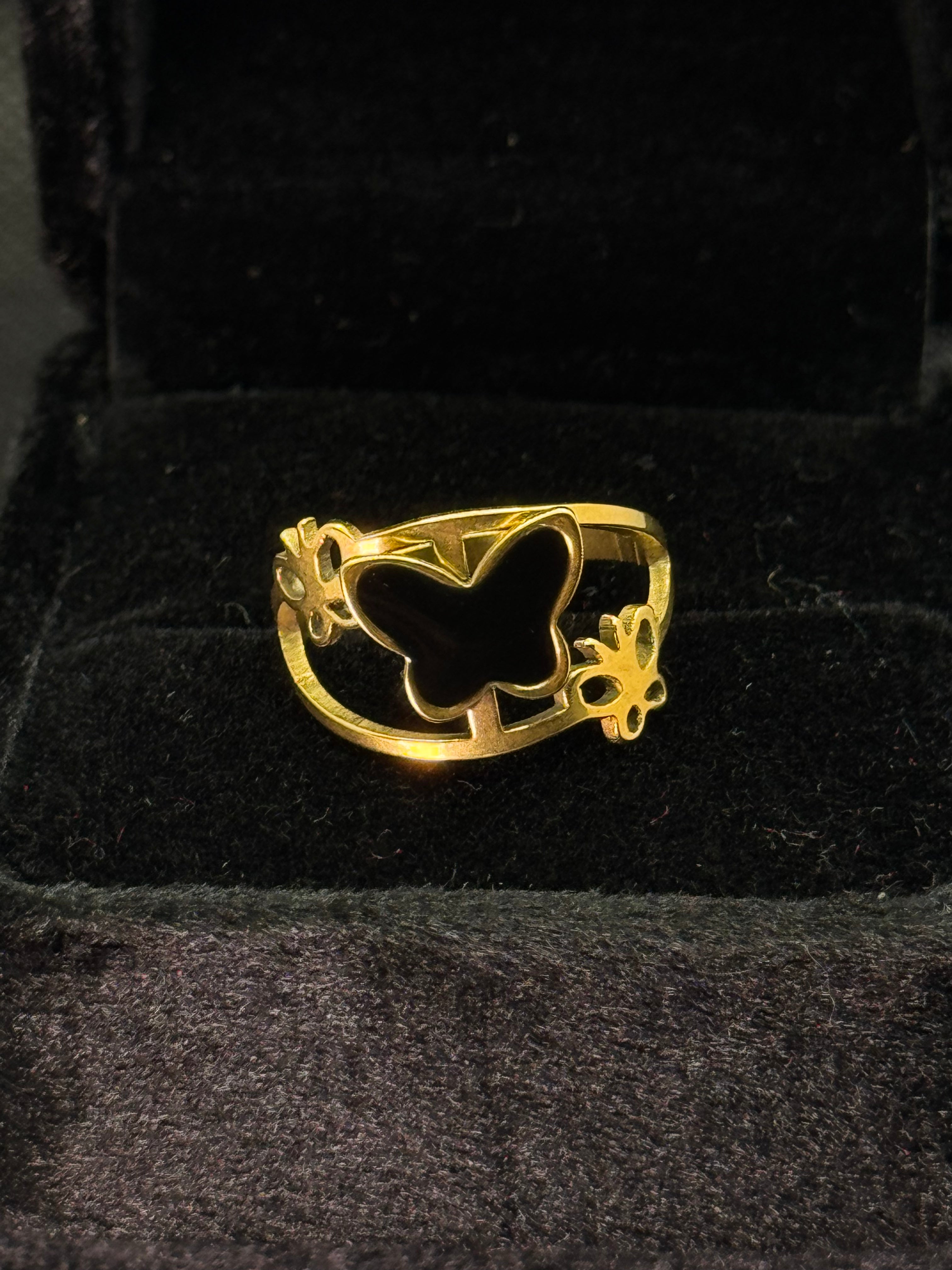 The "Mariposa Noir" Statement Ring